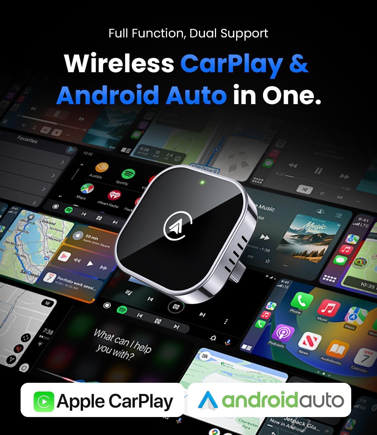 2in1 Wired to Wireless CarPlay Adapter - LitDoors™
